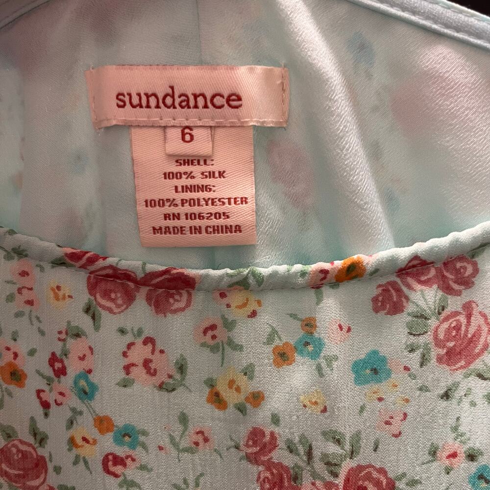 Rare Sundance 100% Silk Tiered Floral Skirt Prairie Boho Romantic Cottagecore 6 - Picture 6 of 7
